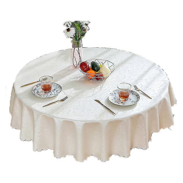 Vanntette vinylduker, runde kraftige duker, avtørkbare duker