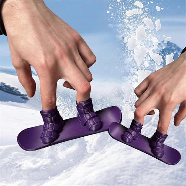 Mini Finger Snowboard, 3D-printad Finger Snow Board, Mini Skateboard Snow Board för Finger, Mini Sk