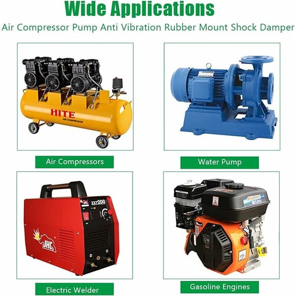 4 stk M10 Anti Vibrationsdæmper Gummi Isolatorbeslag Luftkompressor Pumpedæmper 40x30 til MODOU Bil Bådspoler