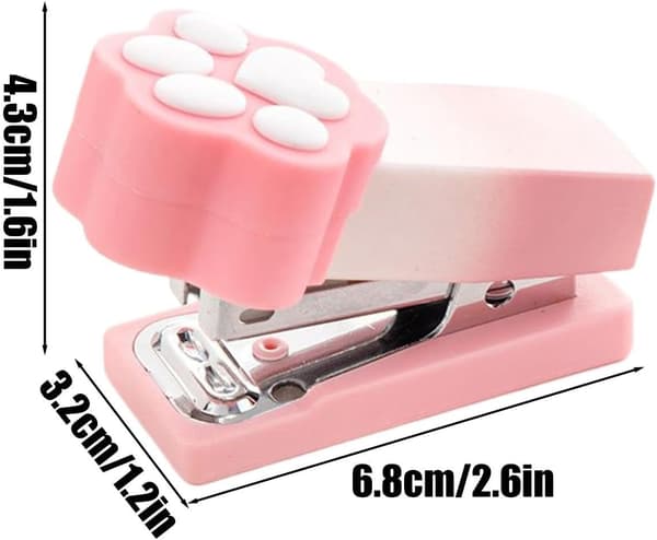 Mini notatbokapparat Katzenkralle for papirheftklammer rosa - Pink