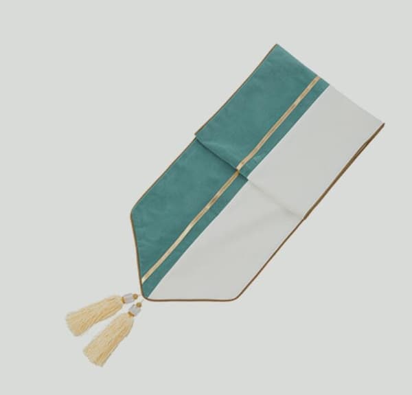 Simple and Modern Fabric Tablecloth Dining Table Coffee Table Table Flag (32*240cm, Sky Blue)