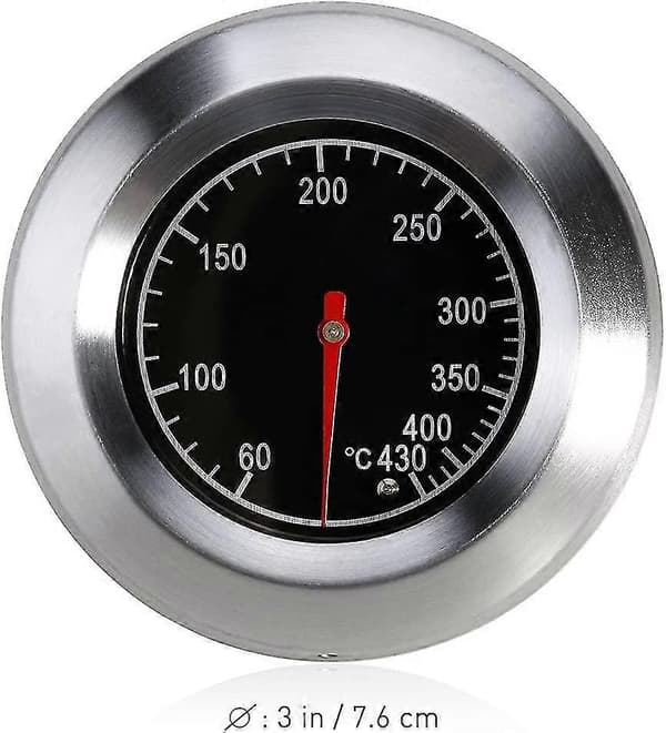Analogt grilltermometer for alle griller og røykere