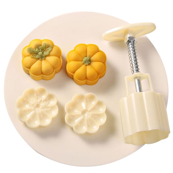 Søte græskarforme Moon Cake Form Mid-Autumn Festival Mooncake Makers Cookie Stempler Håndtryk Mooncake Bageværktøj