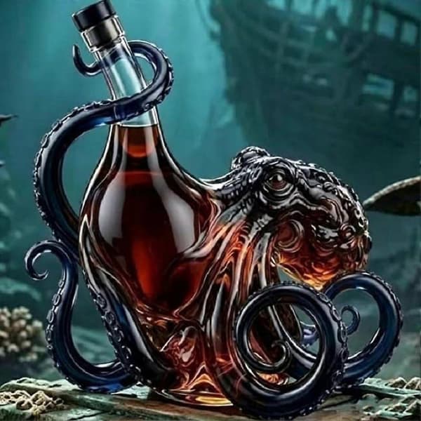 Kraken romflaske dekorativ 100 % lufttæt friskhed Man Cave Essentials