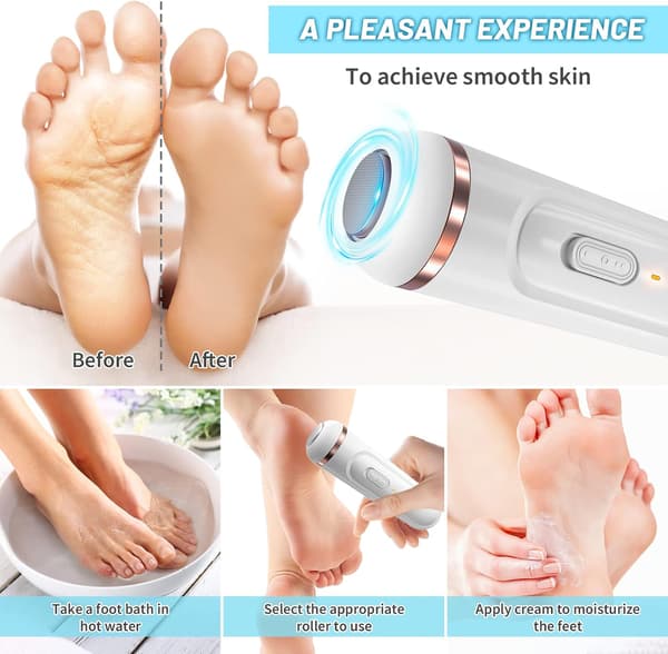 Professionel Elektrisk Fodfil til Pedicure, Genopladelig