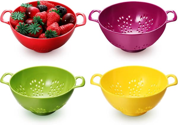 st - Vegetable Washing Basket - Kitchen Utensils - Plastic Berry Candy - Plastic Colander with Holes[SZ]