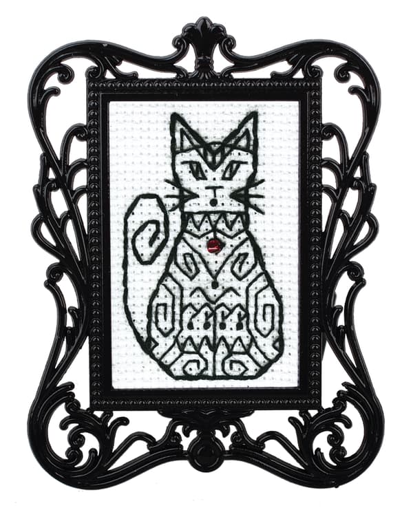Broderisæt med ramme RTO \"Kat\" 3x5 cm