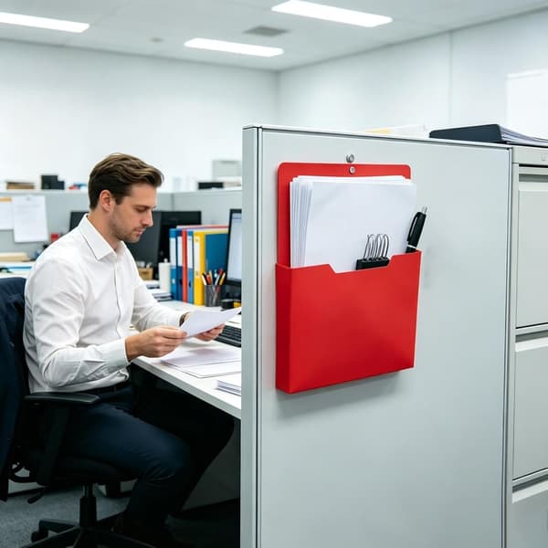 magnetisk dokumentmappe 2-delt lettere sklisikker brevsorterer -