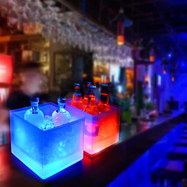 LED isspand vinkøler farveskiftende champagne vinkøler til fest hjemmebar