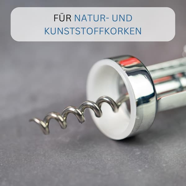 Spakåpner med korketrekker og kjerneskru