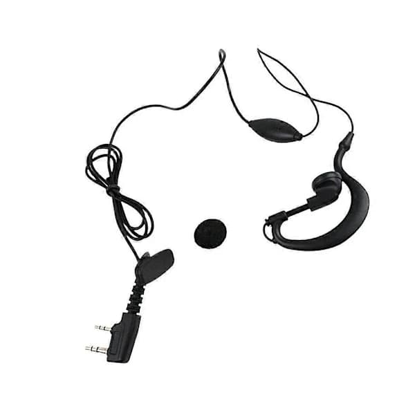 [PL】2-bens 2,5 mm/3,5 mm ørekrog hovedtelefonmikrofon trådløst headset til Baofeng Kenwood