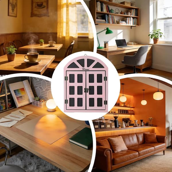 Rustik liten tavla för upphängning, avtorkningsbar, rosa Rosa