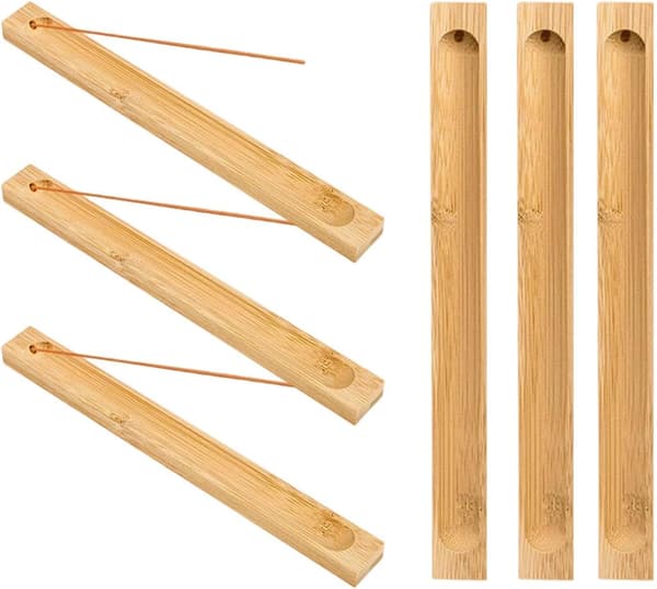 Røkelsespinneholder for røkelsespinner, 23 cm, 6 stk, natur -