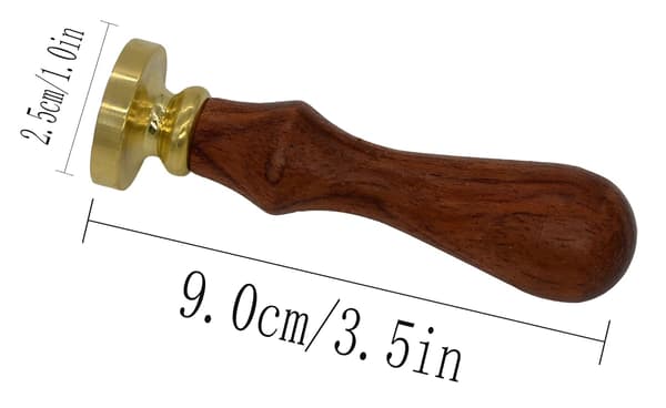 Voksseglstempel bokstav A-Z, alfabet initialseglstempel for jule- og takkekort, bryllupsinvitasjon W-S-2 (bokstav D) -