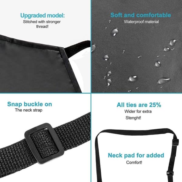 2 stk 101,6 cm Vanntett Vinylgummi Forkle - Hold Deg Tørr - Slitesterkt Kjemisk Arbeidsforkle med Justerbart Oppvaskforkle