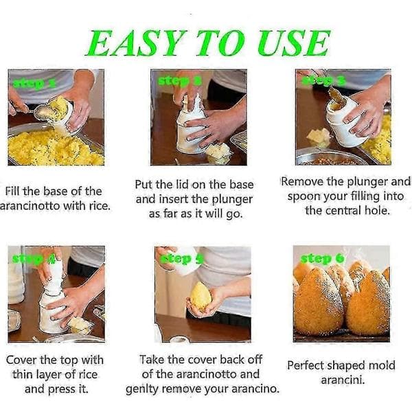 Arancini-form, DIY Risbolleform, Multifunksjonell Risbollemaskin, Hjemmelaget Fylt Kjøttbolle - På lager