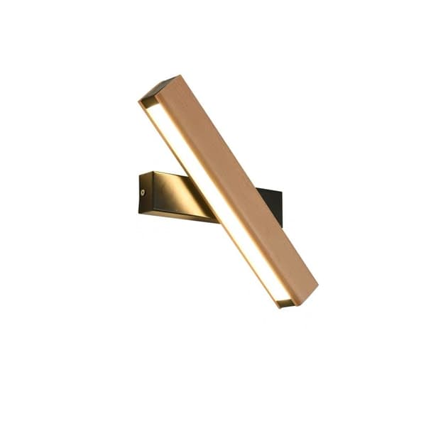 LED Wall Lamp, 4W 400LM Wooden Wall Lamp 360° Rotatable