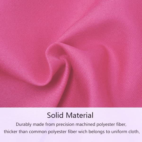 Adjustable Cotton Apron with 2 Front Pockets, Cooking and Baking Apron for Kitchen - Pink L