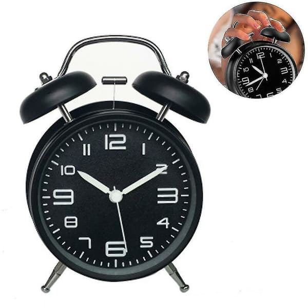 Twin Bell Alarm Clock Creative Classic Silent Student Loud Twin Bell Alarm Clock 3D Digital Clock