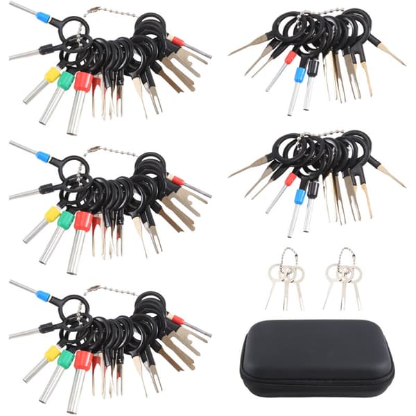 82-piece terminal extractor tool kit suitable for car household appliances, wiring harness connector tools with case