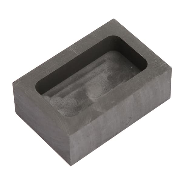 Rektangulær grafittblokkform Rask oppvarming Kjøling Metallsmelteform for støping Raffinering 5,6 x 3,8 x 2 cm