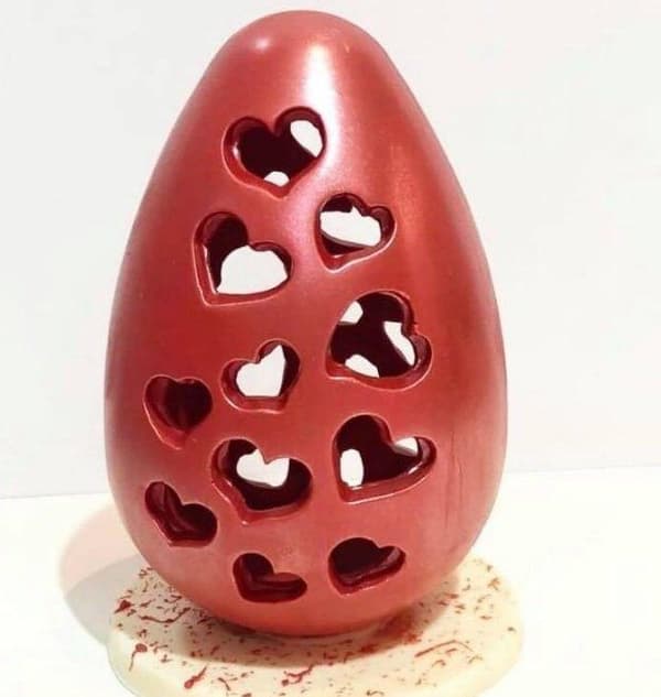 Pralineform Æg med Hjerte - Chokoladeform - BWB 9563 - Special 3-delt form