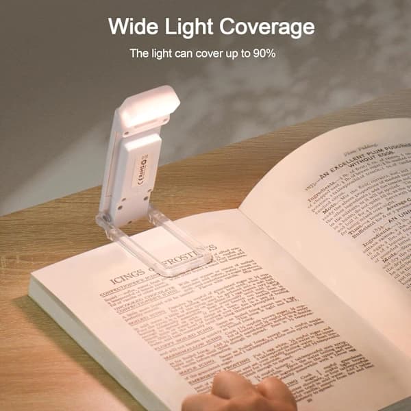 Rechargeable Reading Light, 3 Modes & 5 Adjustable Brightness Levels, Clip-on Book Light for Bed, Portable Lamp Clip