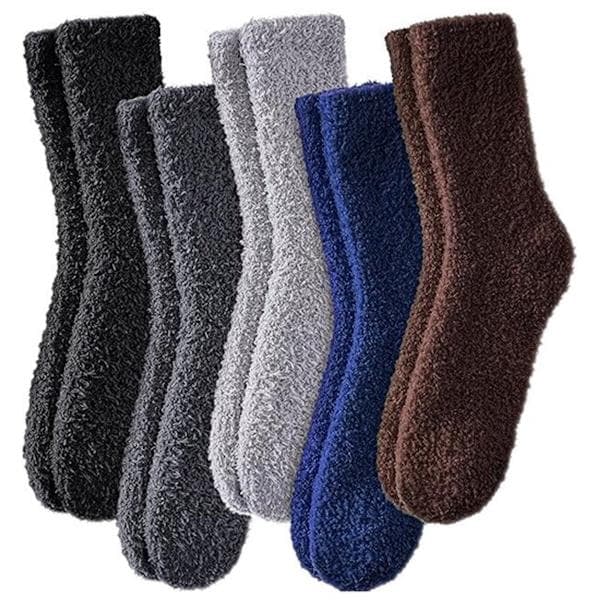 Socks - 5-pack - Thick Coral Fleece Socks - Warm Winter Socks - Sizes 35-40 - Lounge Socks - Knee-High Socks