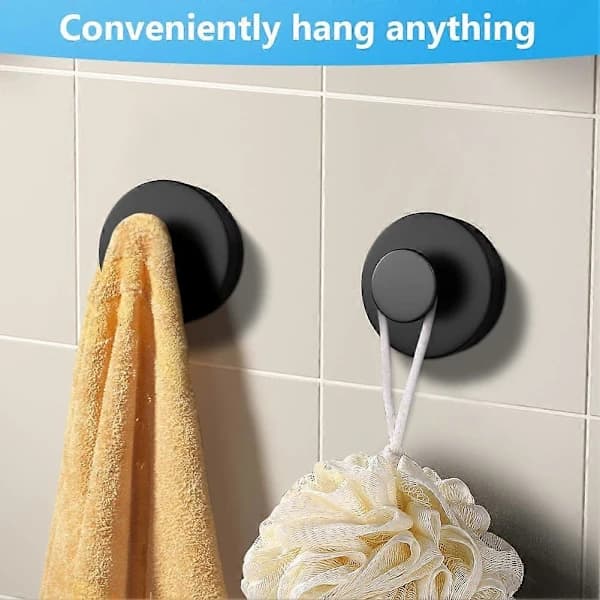 Vacuum Suction Cups, 2 Pcs Suction Cup Wall Hooks, Waterproof Bathroom ABS Suction Cup, Removable and Reusable Kitchen Suction Cup Wall Hooks, Gl
