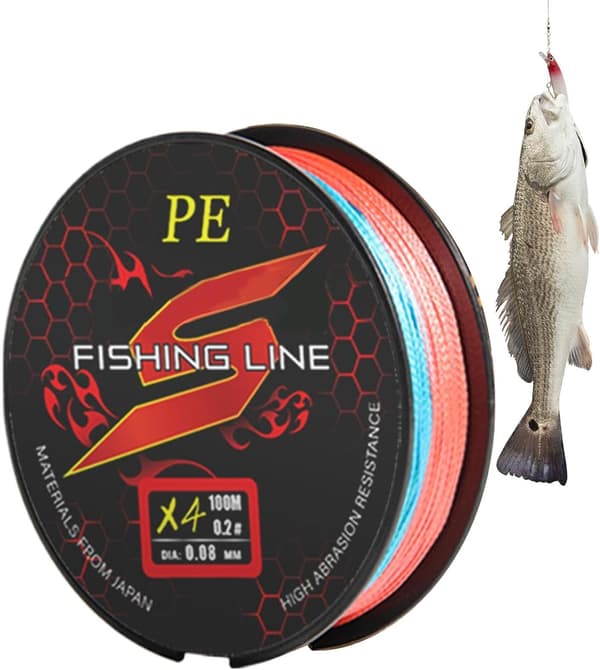 fiskelina, 4 trådar, hög nötningsbeständighet för kast 0,4 kg - 0,4 kg