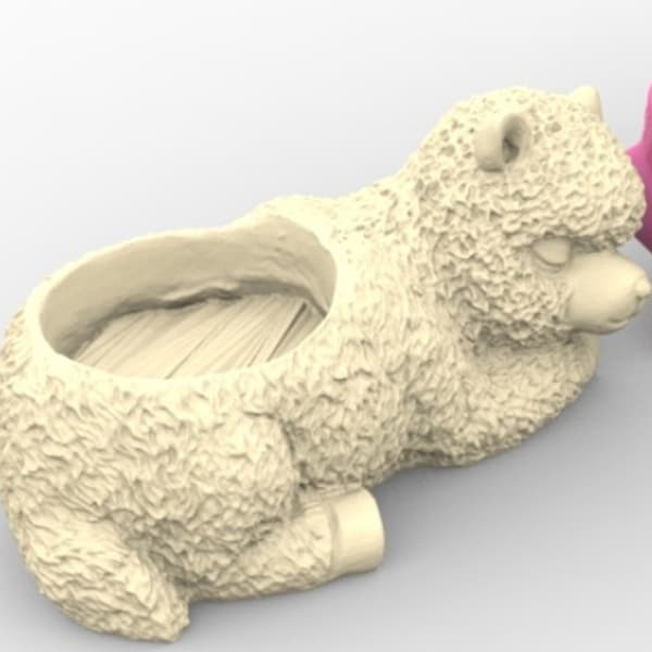 Betonform DIY Håndlavede alpaca blomsterpotter Gips Epoxyharpiks