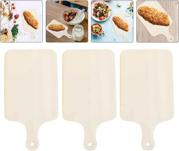 3-pack multifunktionell serveringsbricka bekväm skärbräda 20x15x1,5 tum