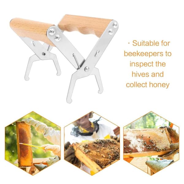 Frame Grip with Wooden Handle, Frame Lifter, Beekeeping Tool for Beekeepers