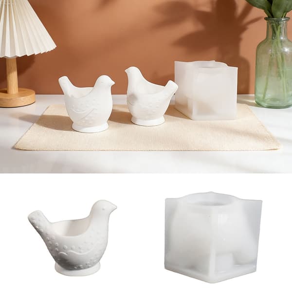 Silikonfugl Lysform for DIY Håndverk Hjemmeinnredningsgave