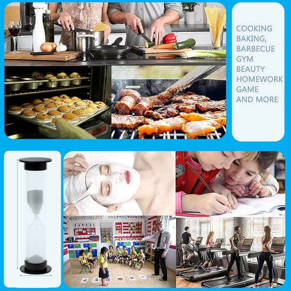 6 st Timglas Timer, Timglas för Barn, Timglas, Köksklocka, ZQKLA
