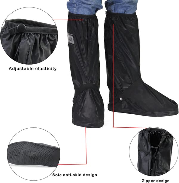 Shoe Covers, Waterproof Overshoes Non-slip Sole Motorcycle Scooter
