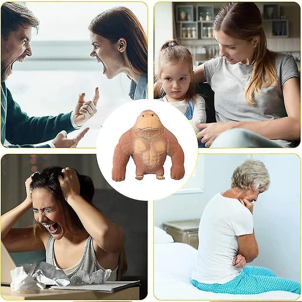 Gorilla Squeeze Legetøj Sjovt Abelegetøj Lindrer Stress Angst Sensorisk Legetøj Børn Voksne Julegaver