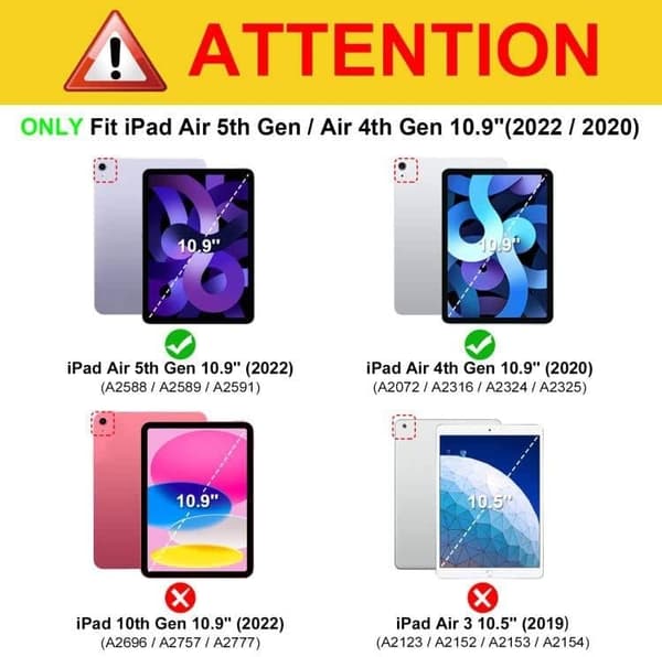 Case Compatible with iPad Air 2022 5th Generation 10.9 inch/iPad Air 4 2020 --WELLNGS