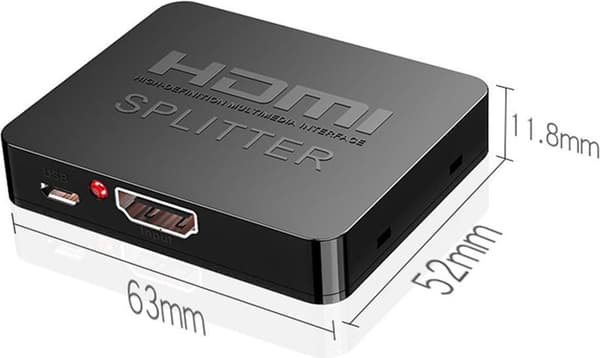Relaatable® - HDMI-splitter 2-porter - HDMI-splitter 1 inngang, 2 utganger - 4K-oppløsning - Relaatable®