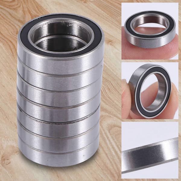 10 st 6701-2RS 12x18X4 mm miniatyr dubbla gummitätade spårkullager [DB] Silver Silver