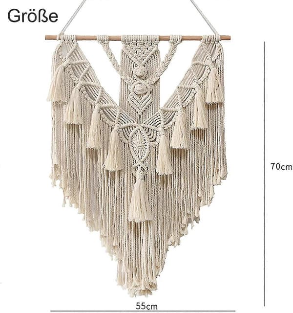 Väggbonad, 55x70cm Väggdekor Tapestry Chic Bohemisk Vävd Bonad För Sovrum Och L