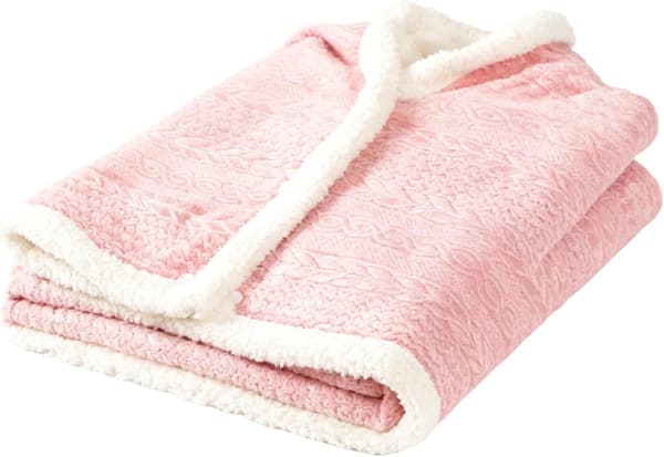 Teppeskjerf med knappelukking rosa - Rosa