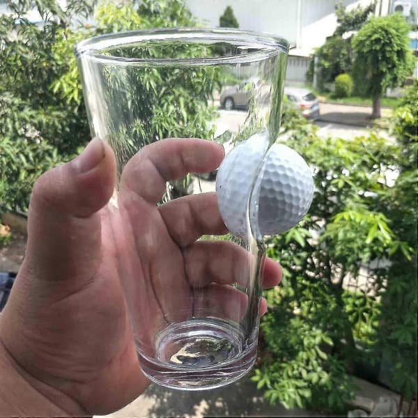 Pintglas med Golfbold - 47 cl - Glas til Kaffe, Te, Mælk, Drikkevarer, Vin