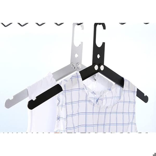 (Silver). Foldable Travel Wardrobe, Foldable Hangers, High-Strength Aluminum Alloy Hangers