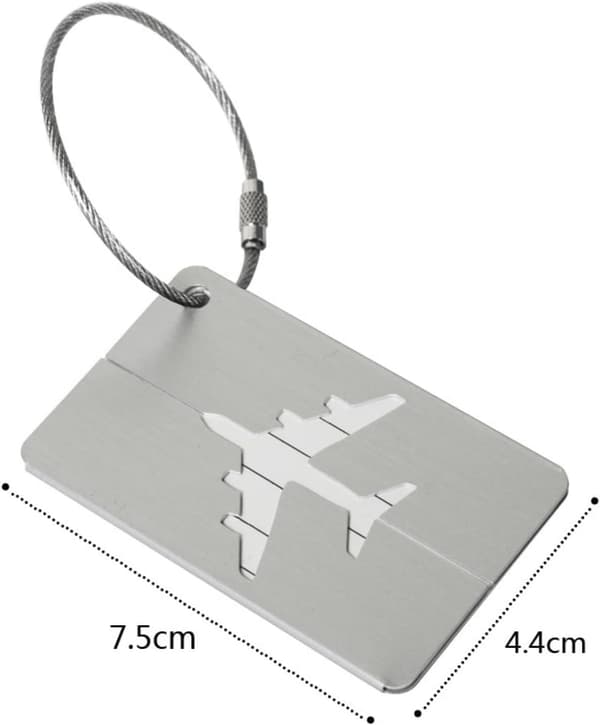8 bagasjelapper, bagasjebånd, reiseetikett, fly DXGHC