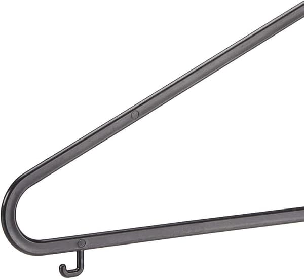 20-pack Hangers with Trouser Bar and Hooks Black DXGHC