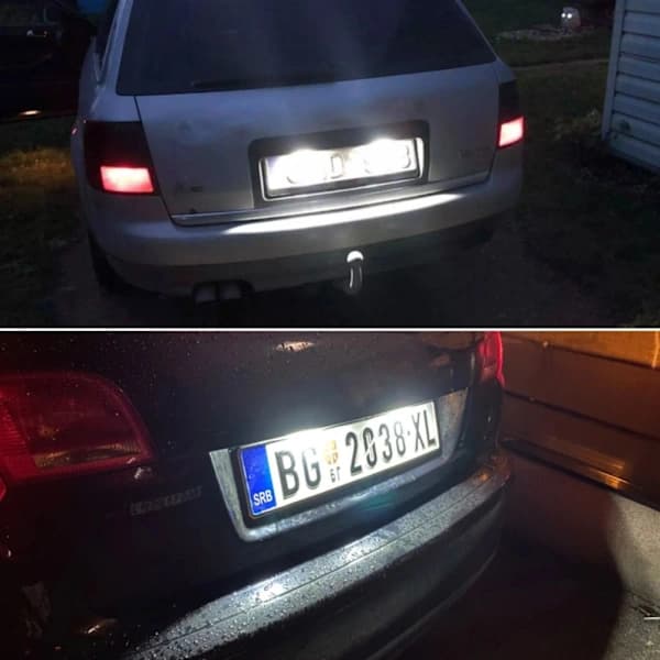 2 pcs LED License Plate Lights Car LED Lamps License Plate Lighting 2 pcs