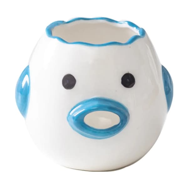 Eggeskiller Eggeplomme Separator Tegneserie Keramisk Eggfilter Kylling Bakeri Eggeplomme Separator Eggeplomme Protein Separator Blå