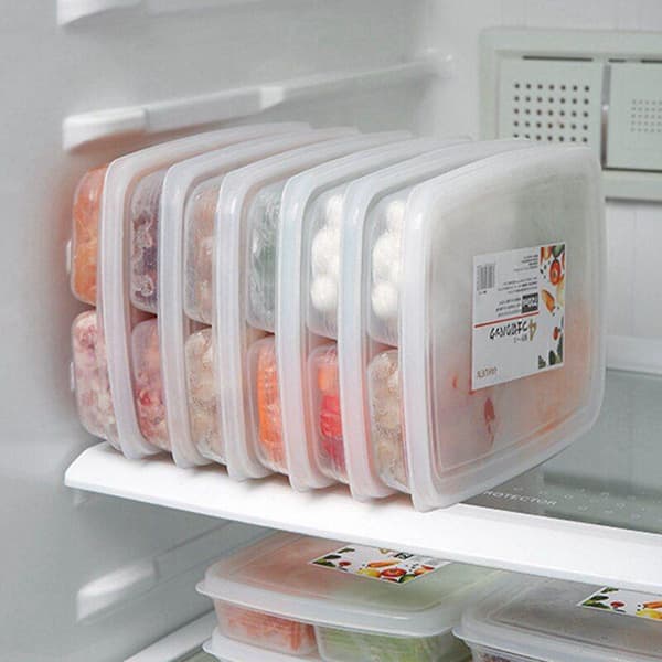 Smart oppbevaringsboks: 4 rom, matkvalitet, tåler kulde Transparent transparent