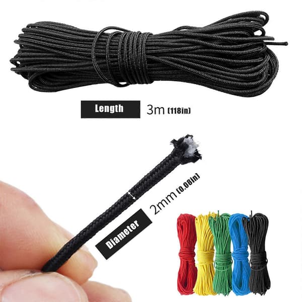 Bueskyting D Loop Tau 3m Buestreng Servingsline for Compoundbue Nocking D Ring Nylonline [DB]